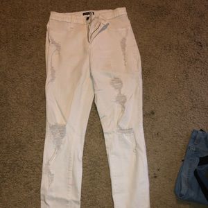 white fashion nova jeans
